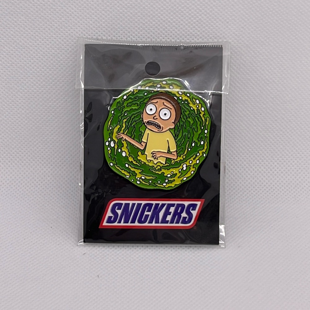 Rick and Morty Cartoon Network Snickers Bar pin
